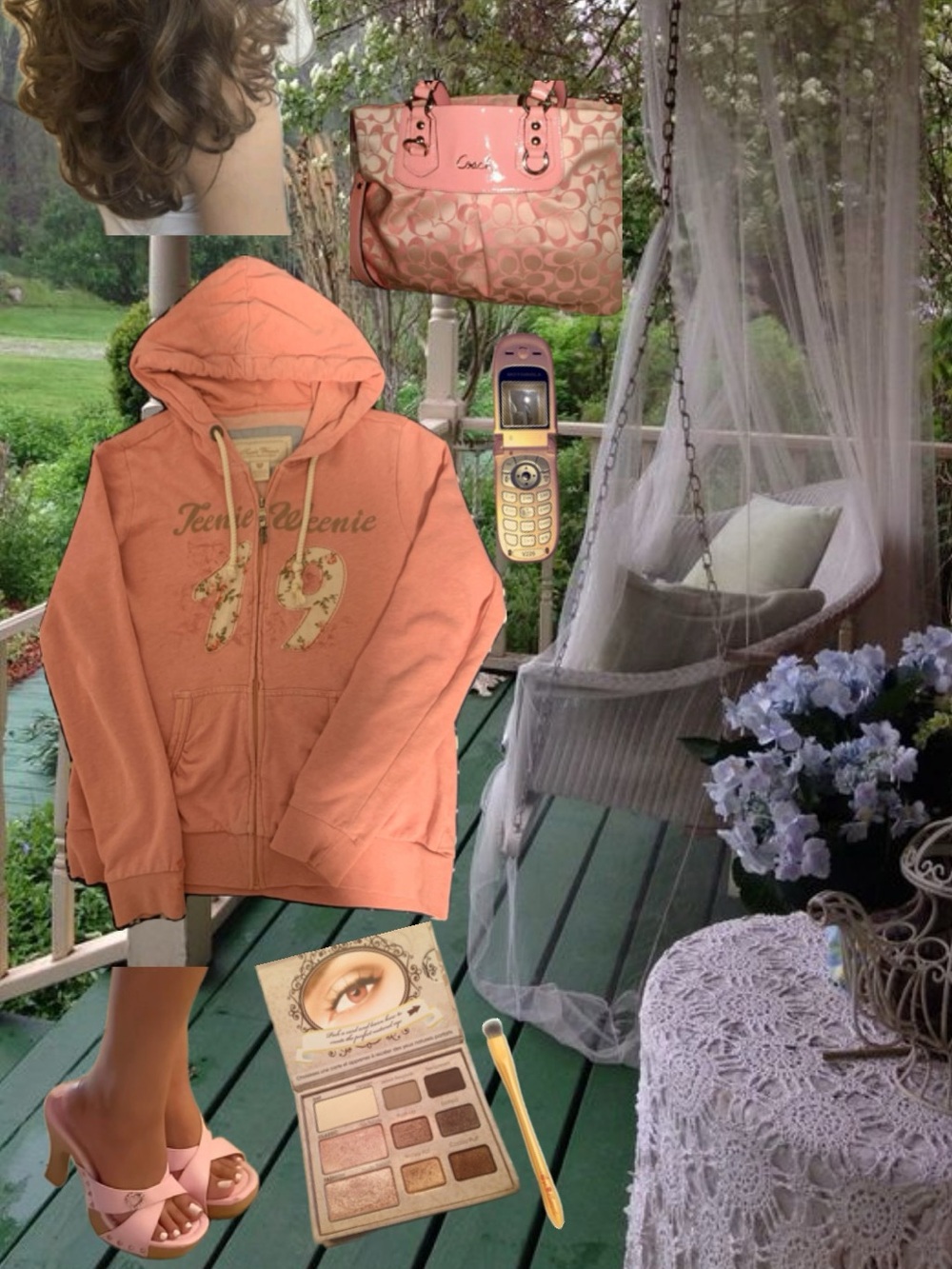 Jeenie Weenie Dusty Pink Hooded Zip Up Hoodie